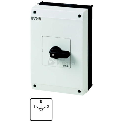 Vačkový spínač EATON T5B-3-8401/I4 63A/3P reverzní černá páčka