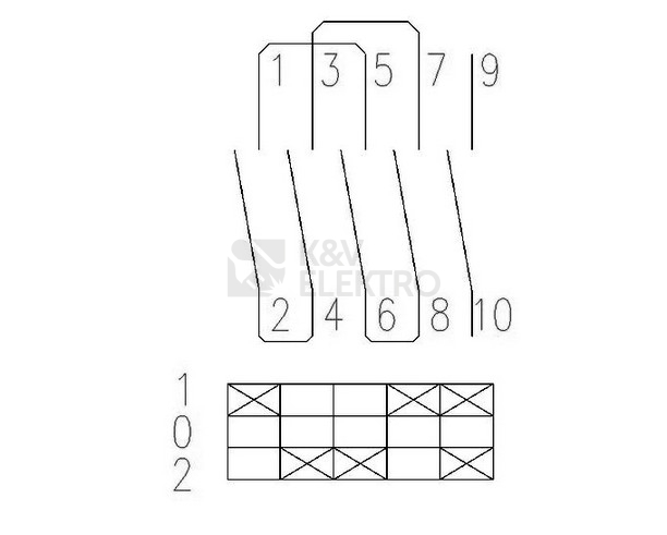 Obrázek produktu Vačkový spínač EATON T5B-3-8401/I4 63A/3P reverzní černá páčka 2