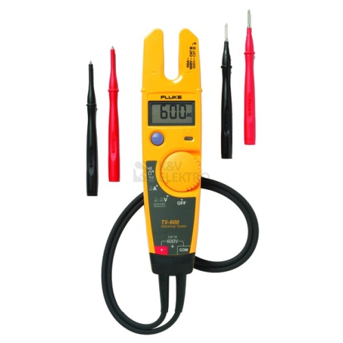 Zkoušečka napětí FLUKE T5-600 s otev. kleštěmi pro měření proudu