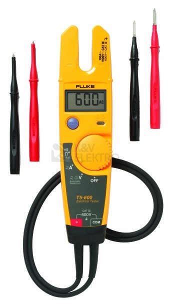 Obrázek produktu Zkoušečka napětí FLUKE T5-600 s otev. kleštěmi pro měření proudu 0