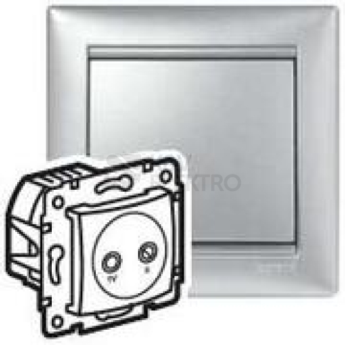 Legrand Valena stříbrná metalíza zásuvka TV+RD koncová 770133