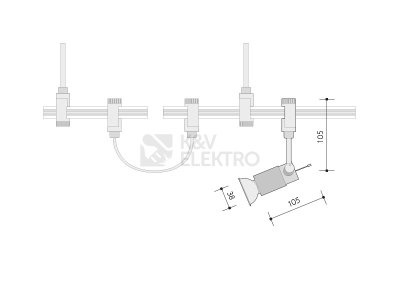 Obrázek produktu Lištové svítidlo BORGO Panlux L1R-277 5