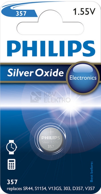 Obrázek produktu BATERIE PHILIPS STRIBRO 357/01B SR44 0