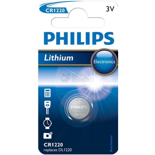 Knoflíková baterie Philips CR1220 /00B lithiová