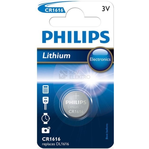 Knoflíková baterie Philips CR1616 /00B lithiová