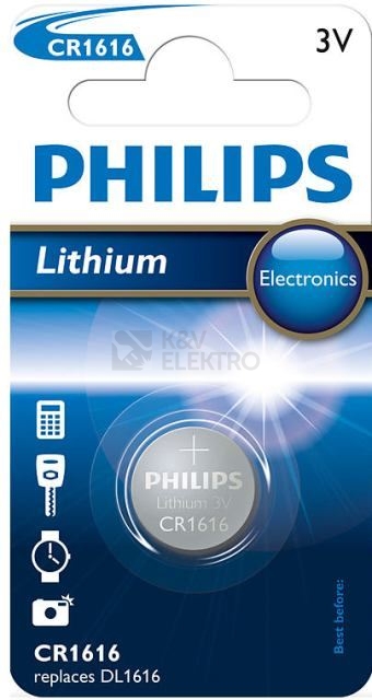 Obrázek produktu Knoflíková baterie Philips CR1616 /00B lithiová 0