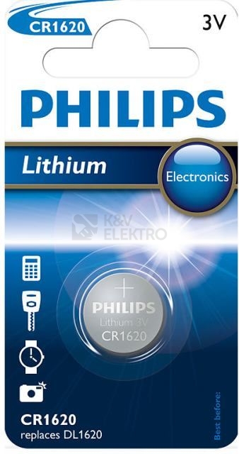 Obrázek produktu Knoflíková baterie Philips CR1620 /00B lithiová 0