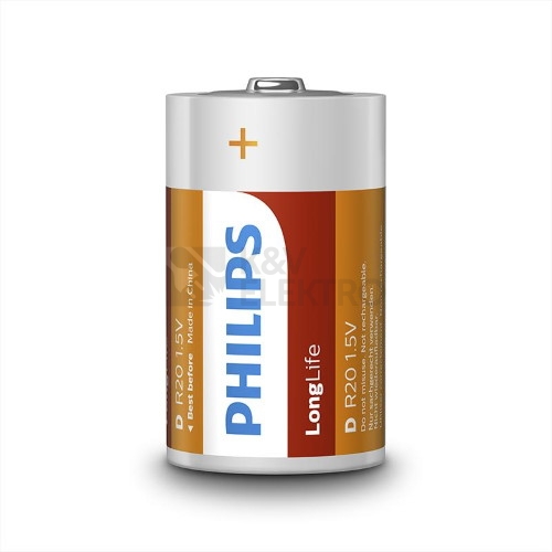 Obrázek produktu Baterie D Philips LongLife R20 L2F/10 (blistr 2ks) 1