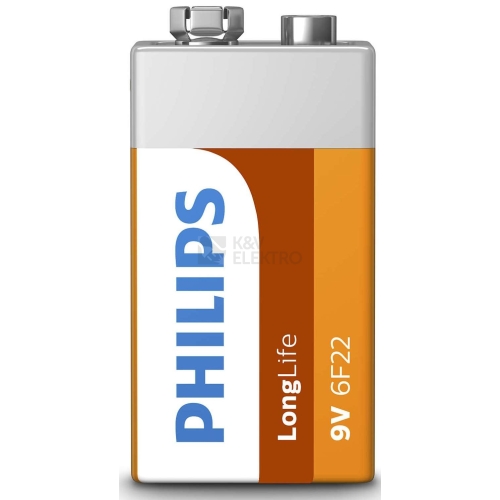 Baterie 9V Philips LongLife 6F22 L1F/10