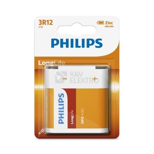  Plochá baterie 4,5V Philips LongLife 3R12 L1B/10