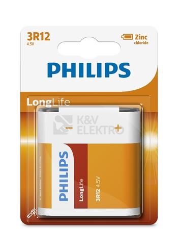 Obrázek produktu  Plochá baterie 4,5V Philips LongLife 3R12 L1B/10 0