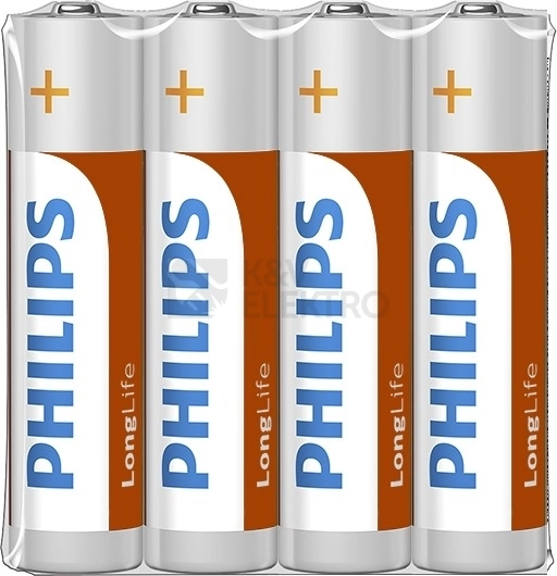 Obrázek produktu Tužkové baterie AA Philips LongLife LR6 R6L4F (blistr 4ks) 0