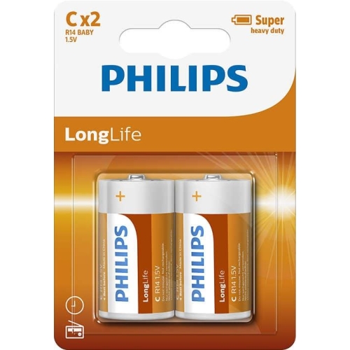 Levně Baterie C Philips LongLife R14 L2B/10