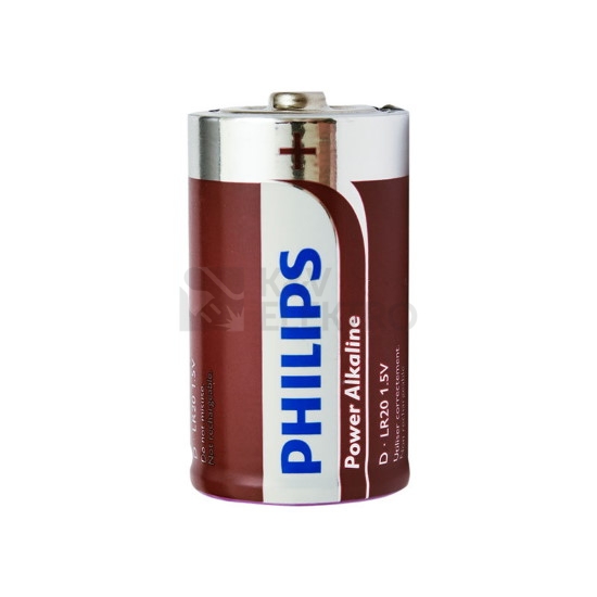 Obrázek produktu Baterie D Philips Power Alkaline LR20 P2B/10 alkalické (blistr 2ks) 1
