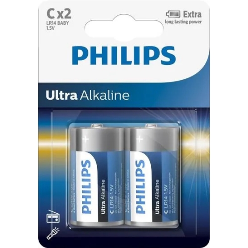 Levně Baterie C Philips Ultra Alkaline LR14 E2B/10 alkalické