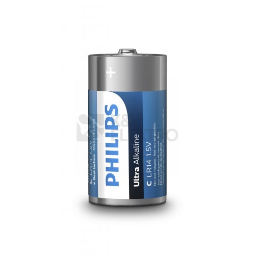 Obrázek produktu Baterie C Philips Ultra Alkaline LR14 E2B/10 alkalické (blistr 2ks) 1