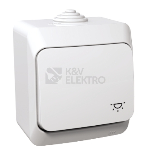 Schneider Cedar Plus zvonkové tlačítko symbol světlo bílá WDE000513