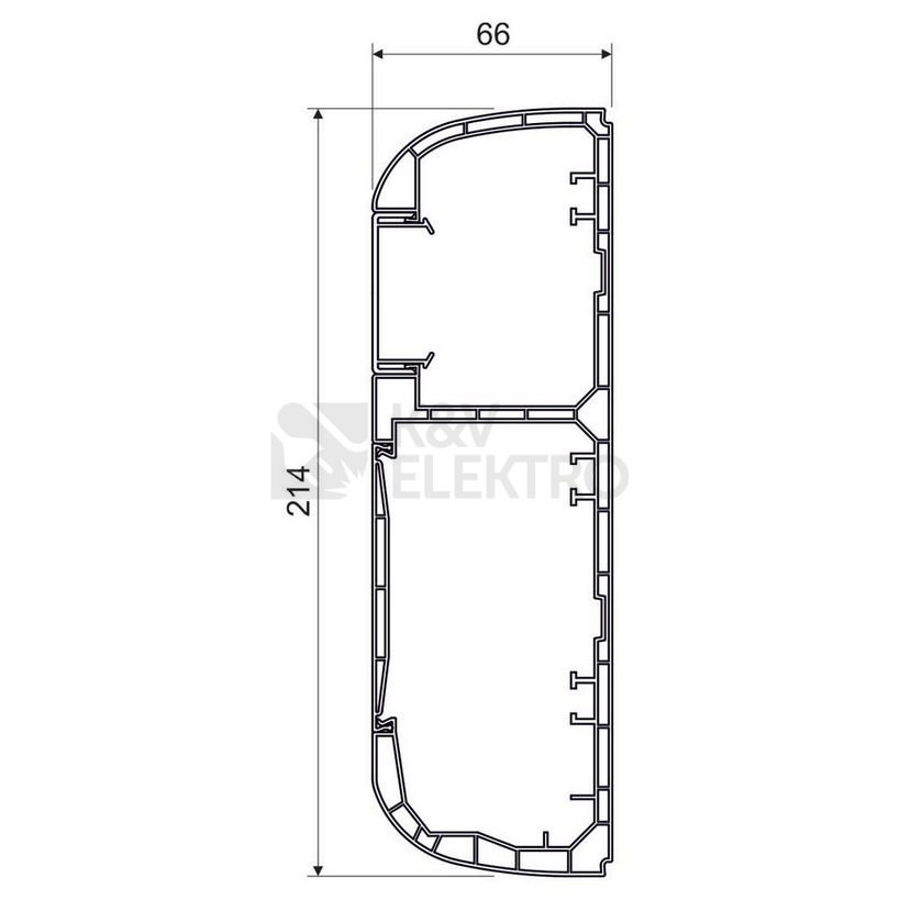 Obrázek produktu Parapetní žlab KOPOS PK 210x70 D HD 2m bílá 1