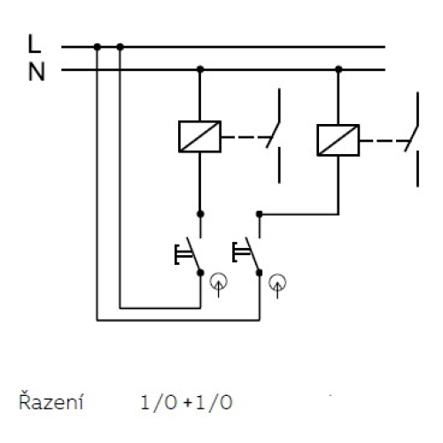 ABB Variant+ tlačítko č.1/0+1/0 IP54 šedá 3558N-C87510 S