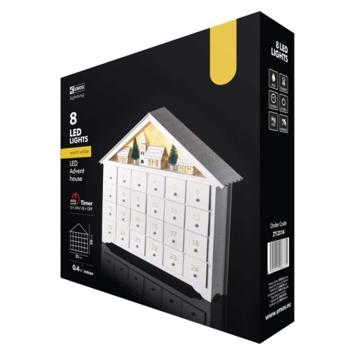 LED adventní kalendář EMOS DCWW02 ZY2316 2xAA vnitřní použití teplá bílá (obrázek 4)