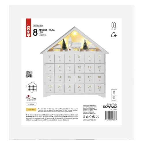 LED adventní kalendář EMOS DCWW02 ZY2316 2xAA vnitřní použití teplá bílá (obrázek 8)