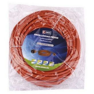 Obrázek produktu Prodlužovací kabel EMOS 40m/1zásuvka oranžová P01140 1901014000 1