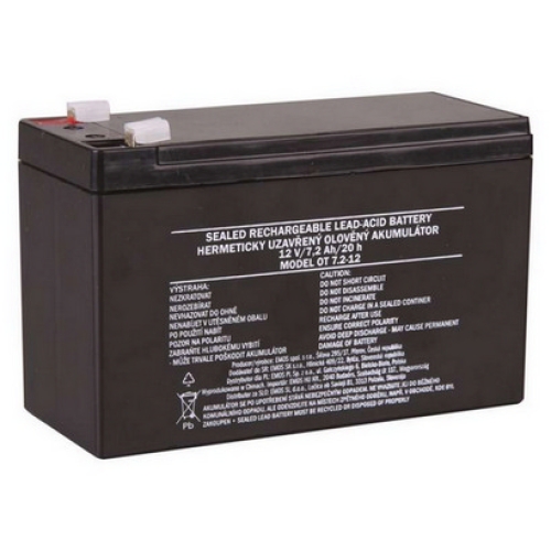 Olověný akumulátor EMOS B9654 12V 7,2Ah faston 4,8mm 1201000800