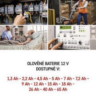 Olověný akumulátor EMOS B9652 12V 1,3Ah (obrázek 9)