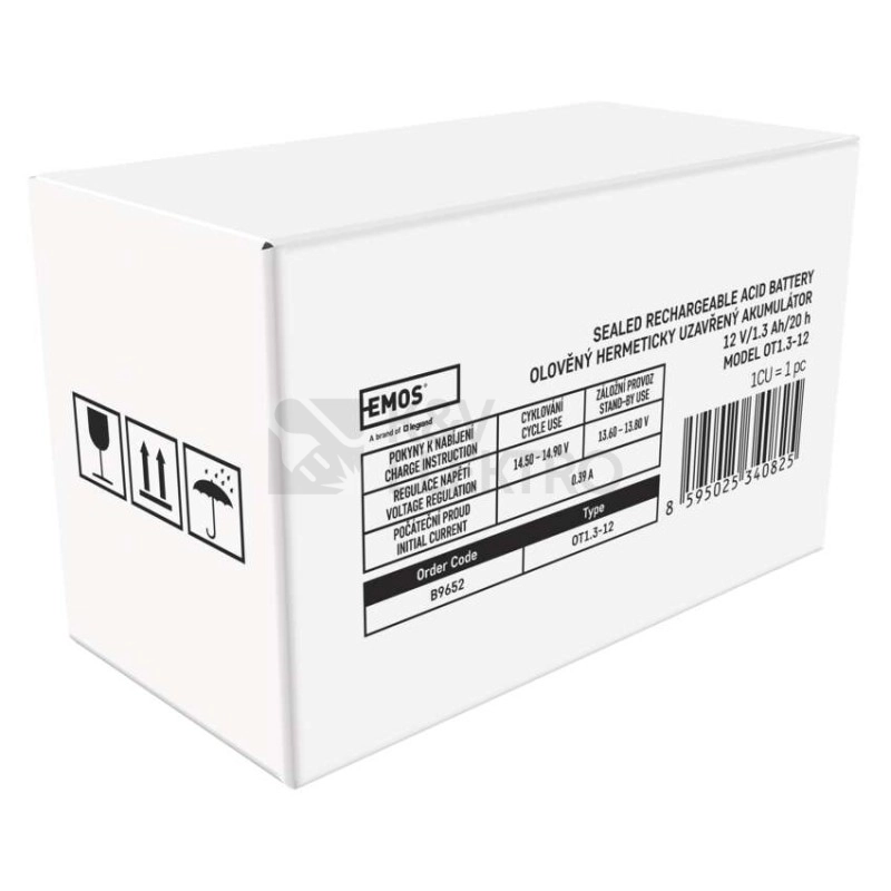 Obrázek produktu Olověný akumulátor EMOS B9652 12V 1,3Ah 5