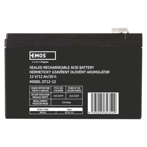 Olověný akumulátor EMOS B9656 12V 12Ah (obrázek 9)