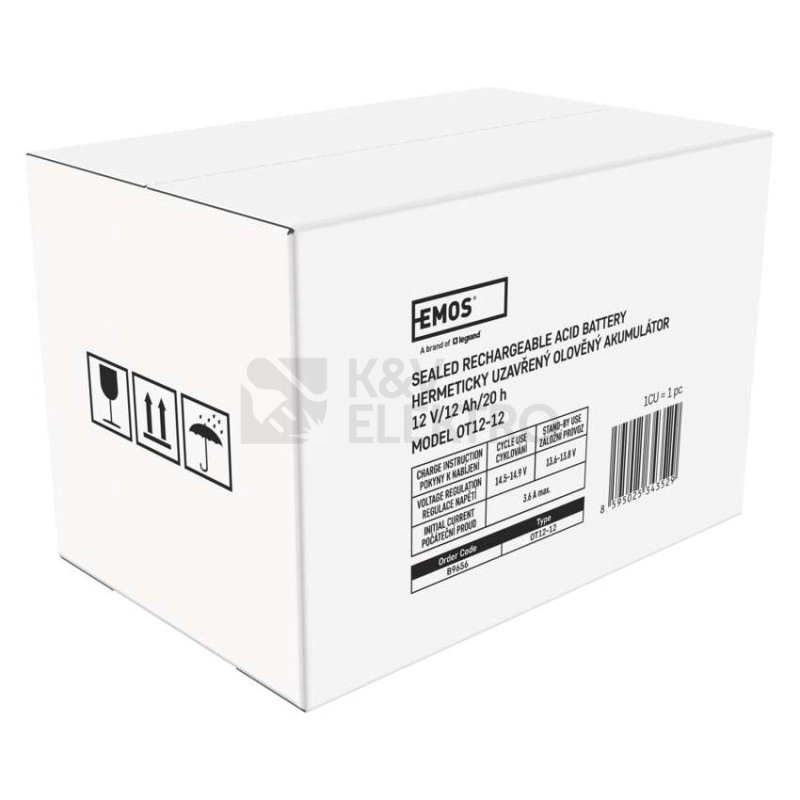Obrázek produktu Olověný akumulátor EMOS B9656 12V 12Ah 7