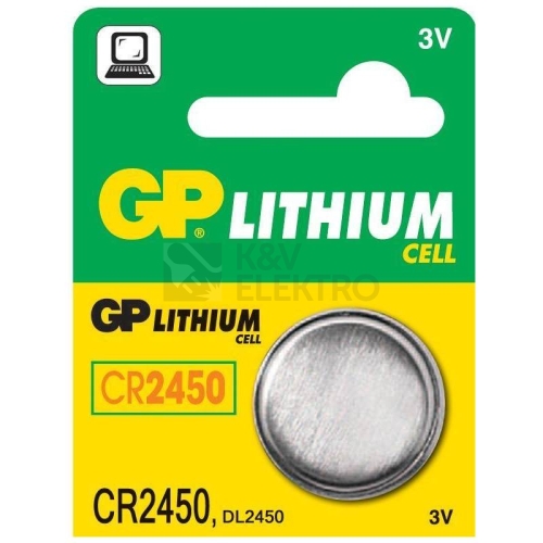 Knoflíková baterie GP CR2450 lithiová 1ks 1042245011 blistr