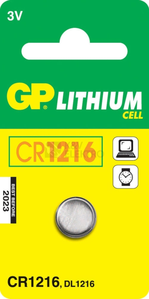 Obrázek produktu Knoflíková baterie GP CR1216 lithiová 0