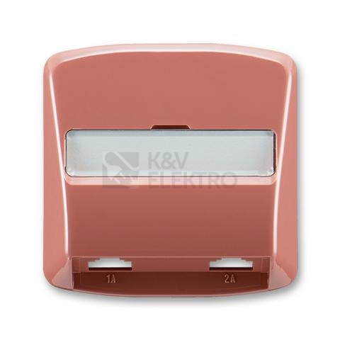 Obrázek produktu ABB Tango kryt zásuvky telefonní dvojnásobné (pro přístroj 5013U) vřesová červená 5013A-A00215 R2 0