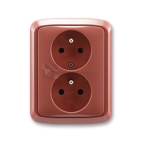 Obrázek produktu ABB Tango dvojzásuvka vřesová červená 5512A-2349 R2 0