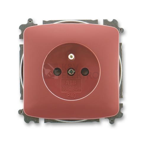 Obrázek produktu ABB Tango zásuvka vřesová červená 5519A-A02357 R2 s clonkami 0