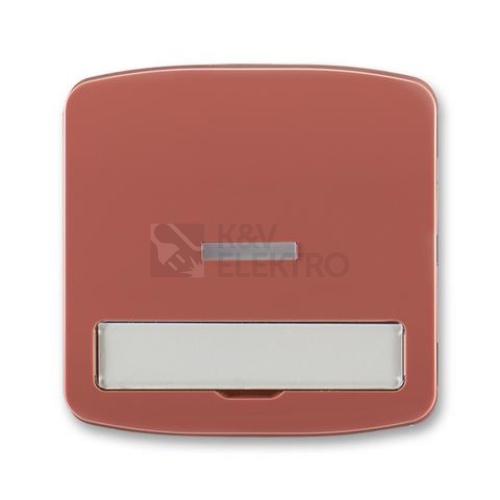 ABB Tango kryt vypínače s čirým průzorem s popisovým polem vřesová červená 3558A-A610 R2