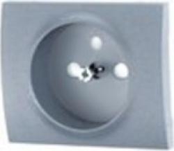 Legrand Galea Life kryt zásuvky 2P+T s clonkami hliník 771328