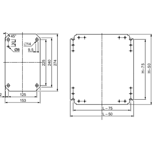 Levně Plný montážní panel 1000x800 Schneider Electric NSYMM108