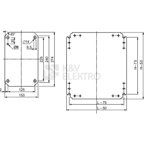 Plný montážní panel 1000x800 Schneider Electric NSYMM108