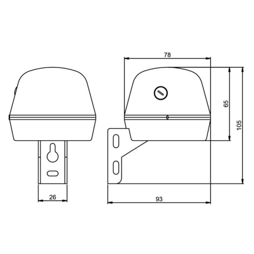 Spínač soumrakový ORBIS VEGA 5-300lux IP54 1000803 (obrázek 3)