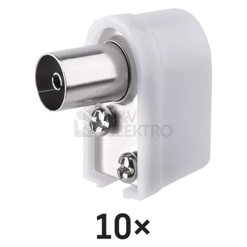 Obrázek produktu Anténní konektor EMOS K1821 IEC úhlový samice 3
