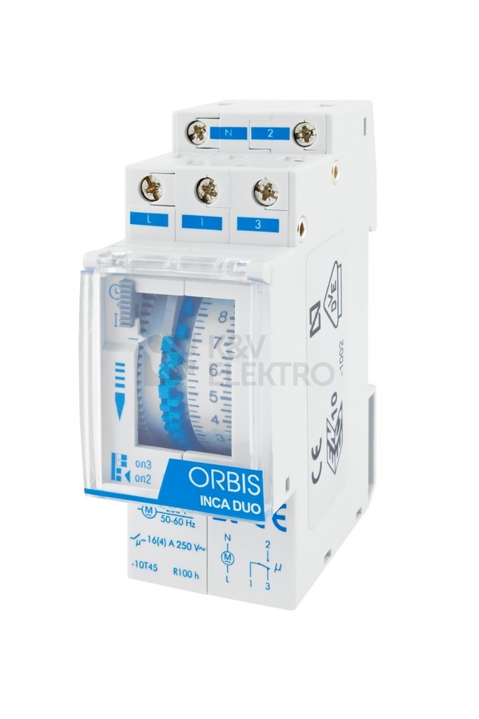 Obrázek produktu Spínací hodiny analogové Orbis INCA DUO QRD 1000813 denní 0