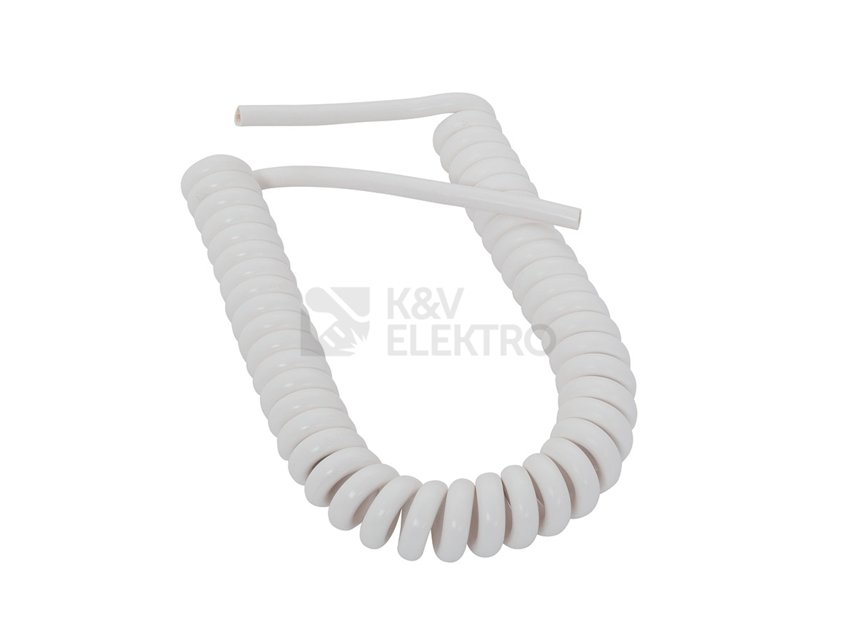 Obrázek produktu  Spirálový kabel délka 60-180cm H05VV-F 3G0,75 bílý SPK 85 3071-3-1/0,6 0