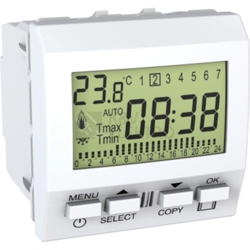 Schneider Electric Unica týdenní termostat polar MGU3.505.18
