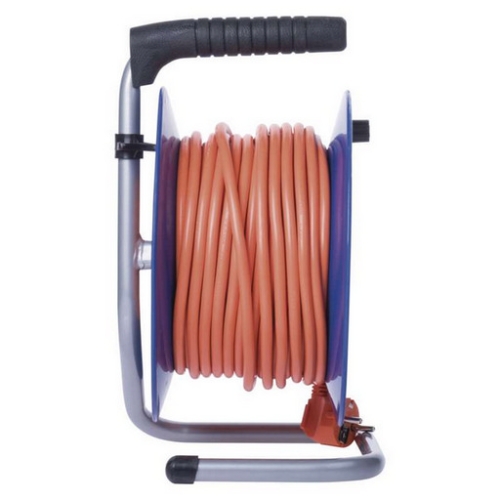 Prodlužovací kabel na bubnu 25m/4zásuvky 3×1,5mm2 oranžová EMOS P19425 1908042501