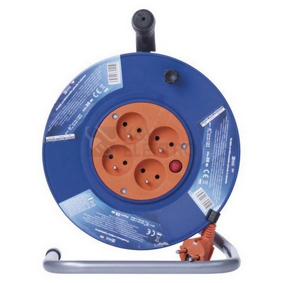 Obrázek produktu  Prodlužovací kabel na bubnu 25m/4zásuvky 3x1,5mm2 oranžová EMOS P19425 1908042501 0