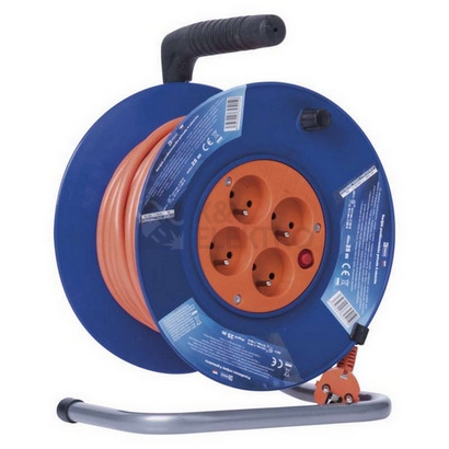 Obrázek produktu  Prodlužovací kabel na bubnu 25m/4zásuvky 3x1,5mm2 oranžová EMOS P19425 1908042501 3