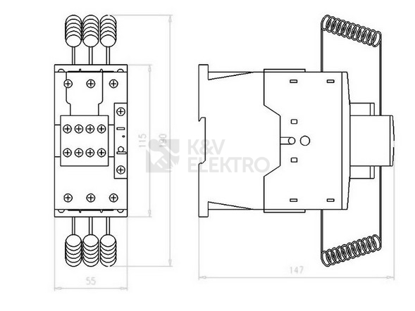 Obrázek produktu KOMP. STYKAC DILK33-10 400V50HZ,440V60HZ 1