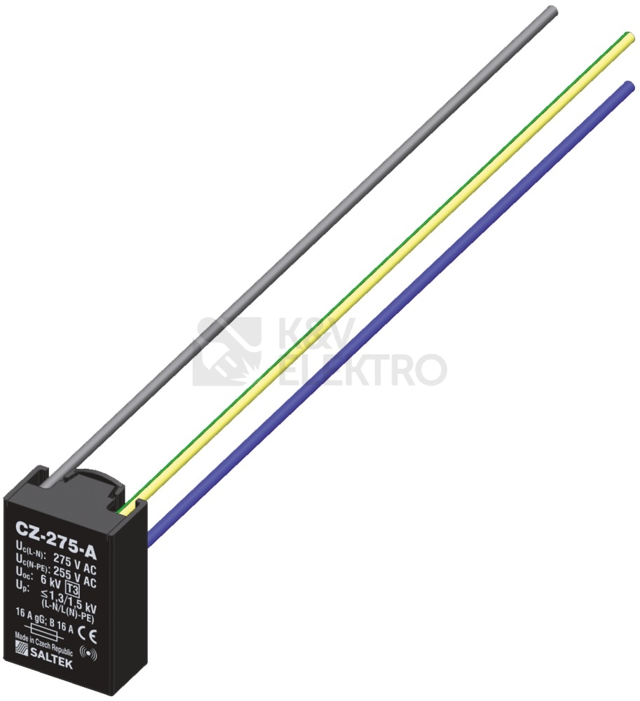 Obrázek produktu Svodič přepětí pod zásuvku CZ-275 A akustická signalizace A05957 0